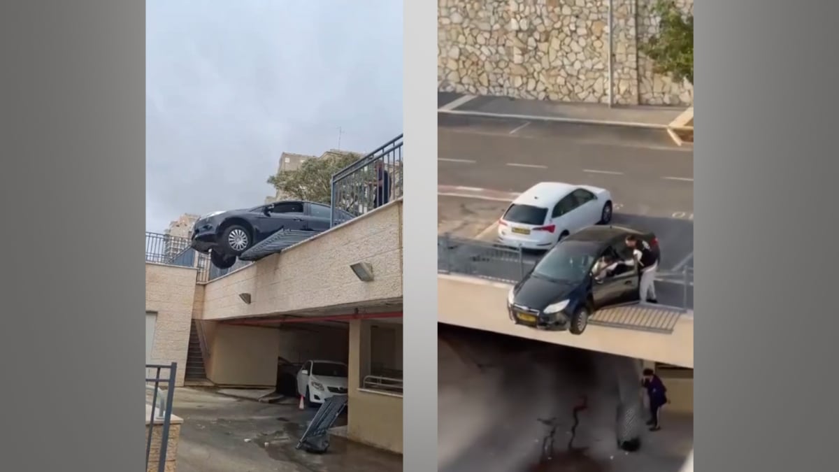 "Еще немного — и машина рухнула бы": на парковке в Хайфе женщина перепутала педали